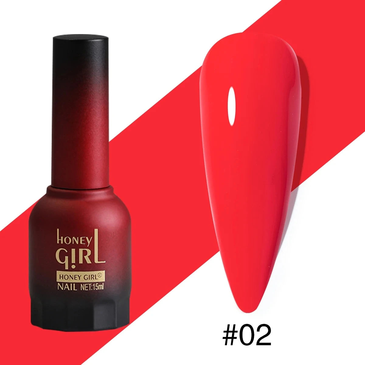 Honey Girl - «Hot Valentines Brennende Kjærlighet» - 24 Rød Farger Komplett Sett - Shellac/Gelelakk