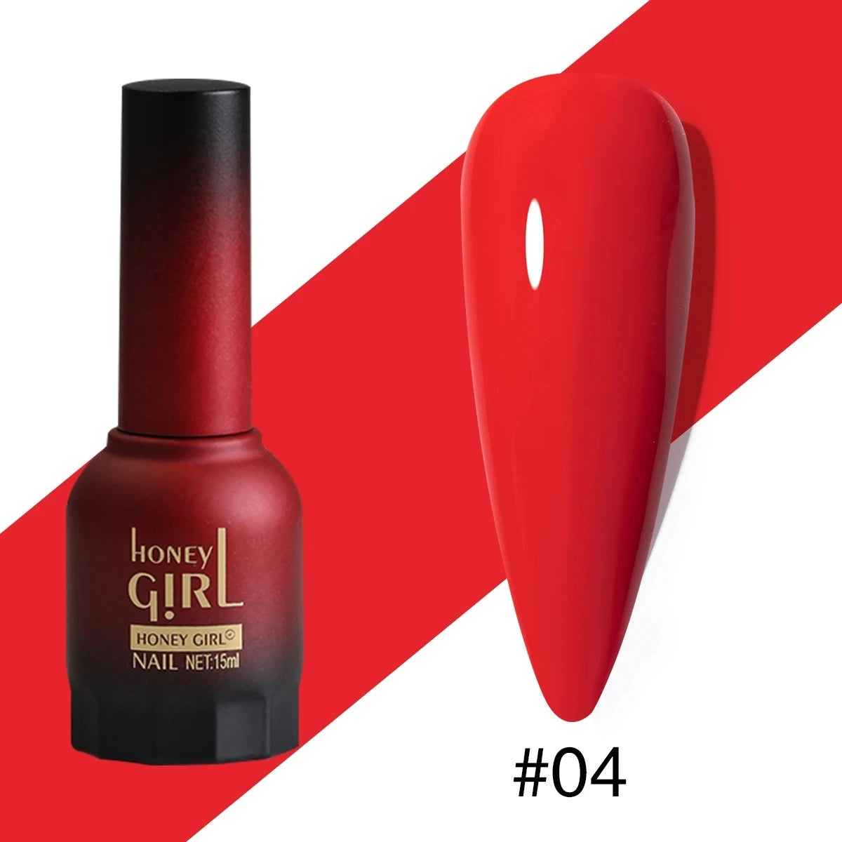 Honey Girl - «Hot Valentines Brennende Kjærlighet» - 24 Rød Farger Komplett Sett - Shellac/Gelelakk