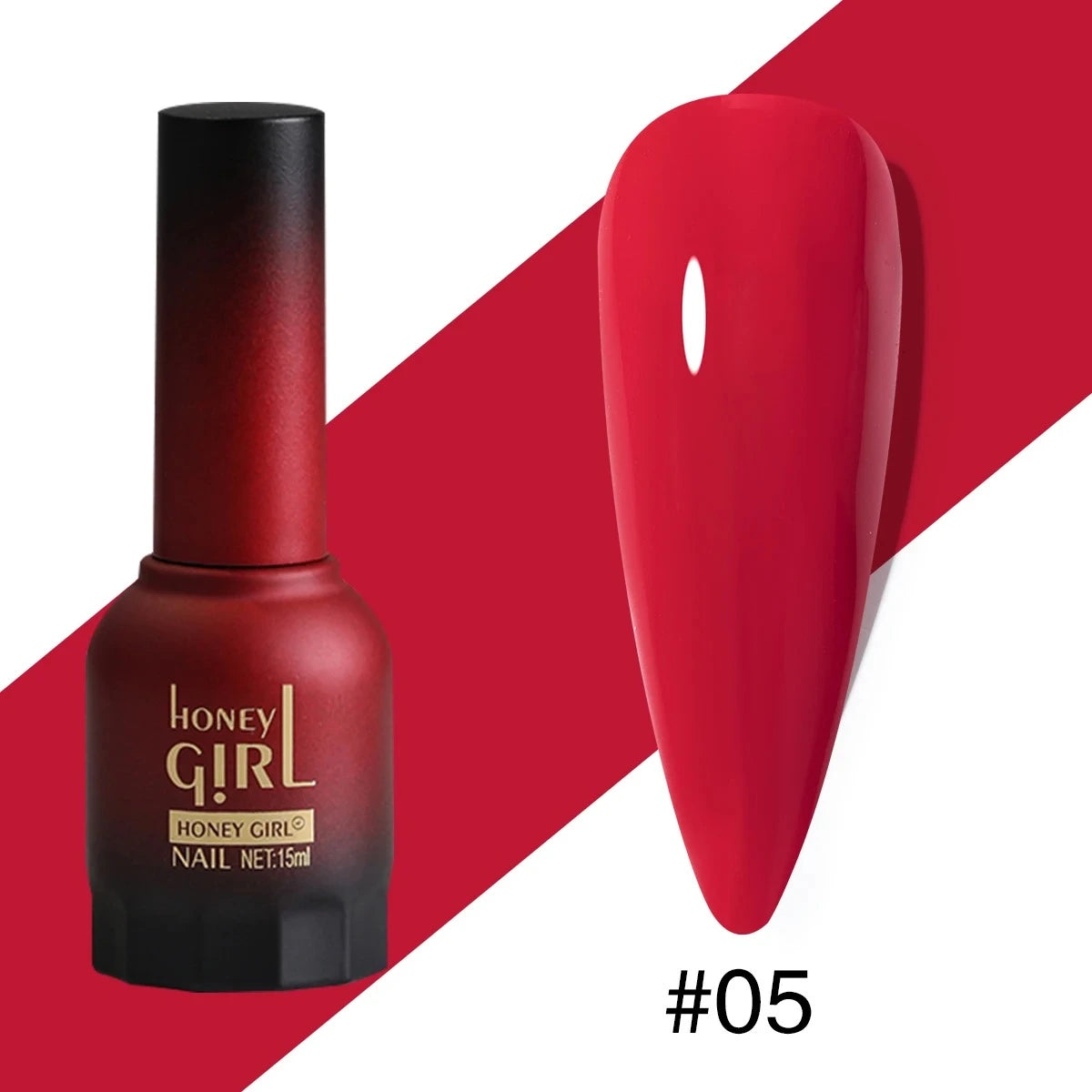 Honey Girl - «Hot Valentines Brennende Kjærlighet» - 24 Rød Farger Komplett Sett - Shellac/Gelelakk