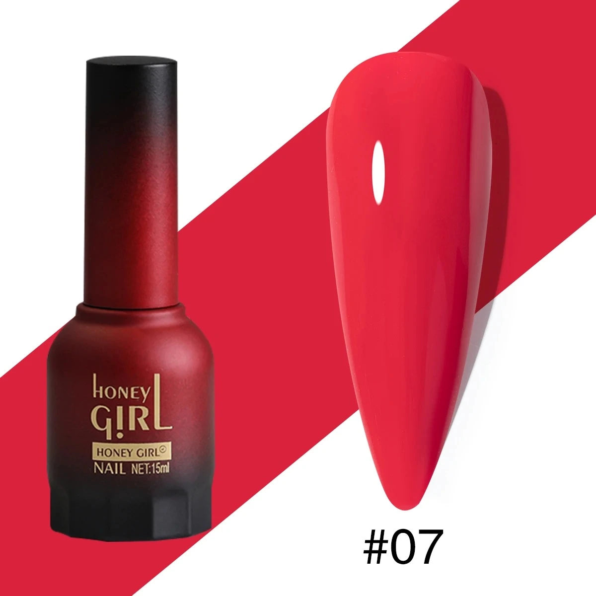 Honey Girl - «Hot Valentines Brennende Kjærlighet» - 24 Rød Farger Komplett Sett - Shellac/Gelelakk
