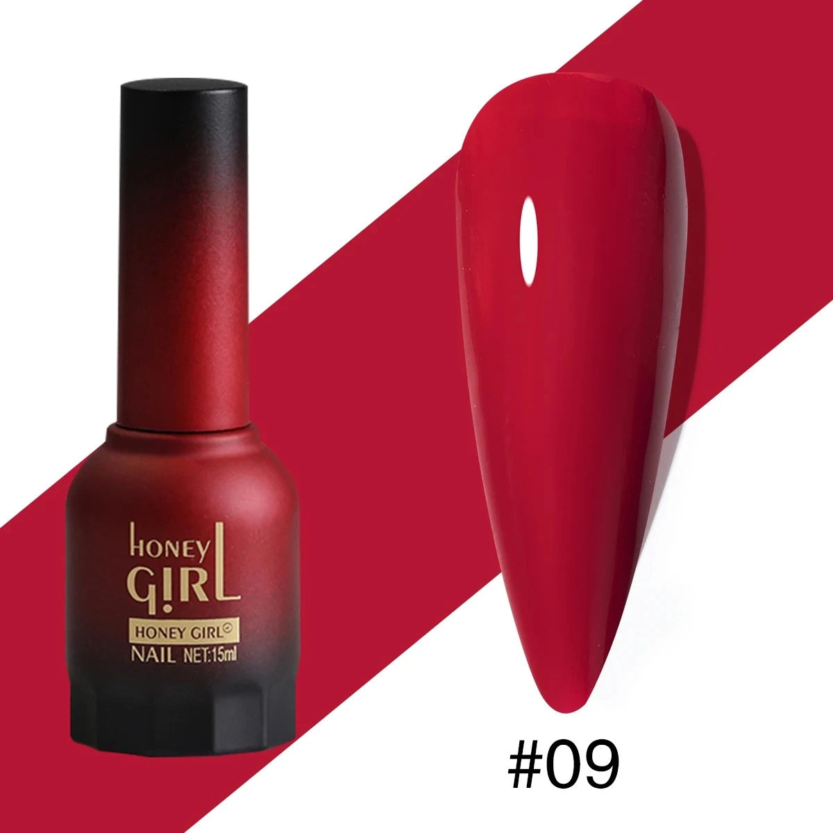 Honey Girl - «Hot Valentines Brennende Kjærlighet» - 24 Rød Farger Komplett Sett - Shellac/Gelelakk
