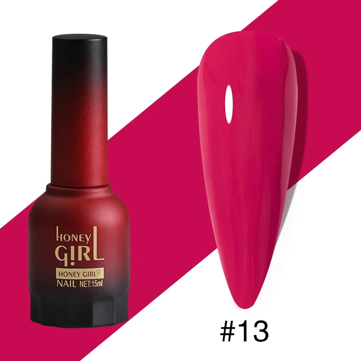 Honey Girl - «Hot Valentines Brennende Kjærlighet» - 24 Rød Farger Komplett Sett - Shellac/Gelelakk