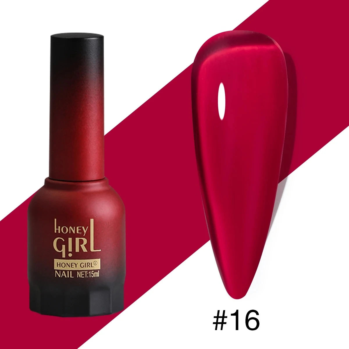 Honey Girl - «Hot Valentines Brennende Kjærlighet» - 24 Rød Farger Komplett Sett - Shellac/Gelelakk