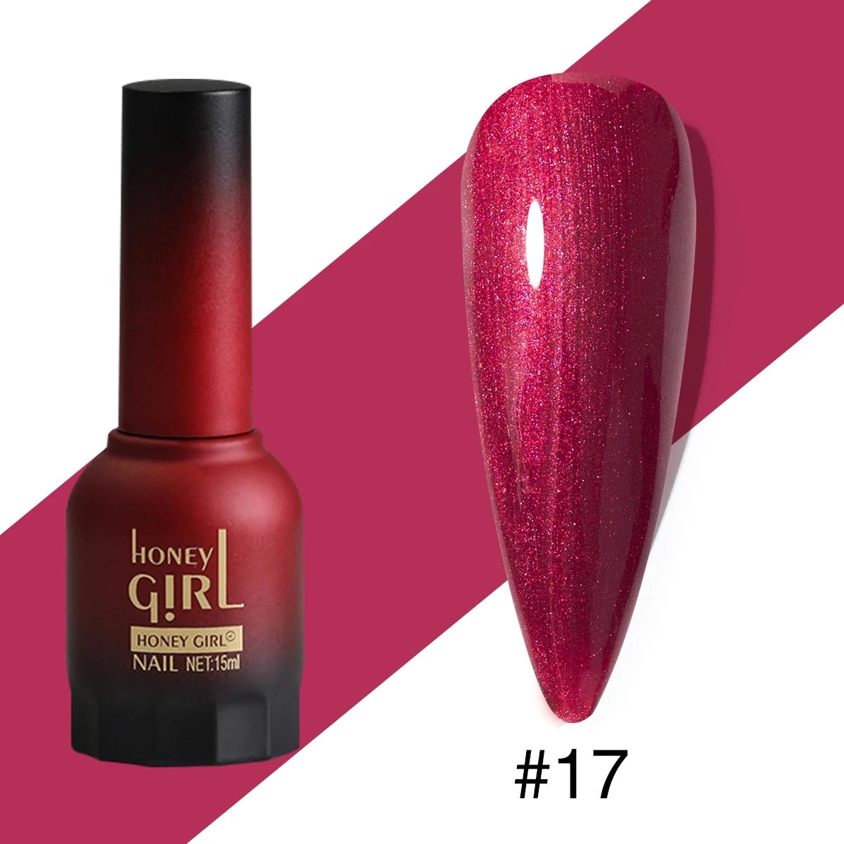 Honey Girl - «Hot Valentines Brennende Kjærlighet» - 24 Rød Farger Komplett Sett - Shellac/Gelelakk