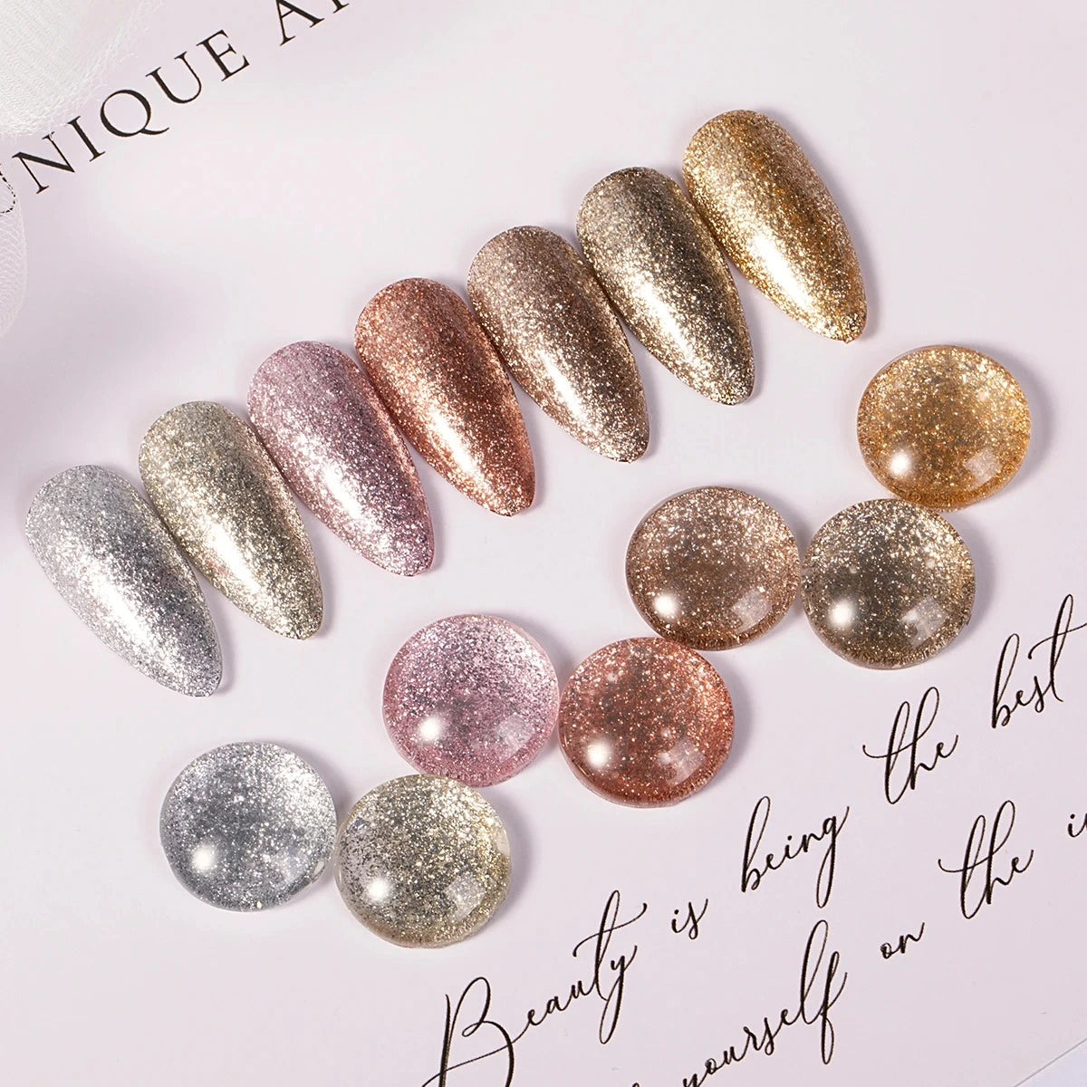Honey Girl Platinum Shine Sett - 48 Glitter Farger - Shellac/Gelelakk