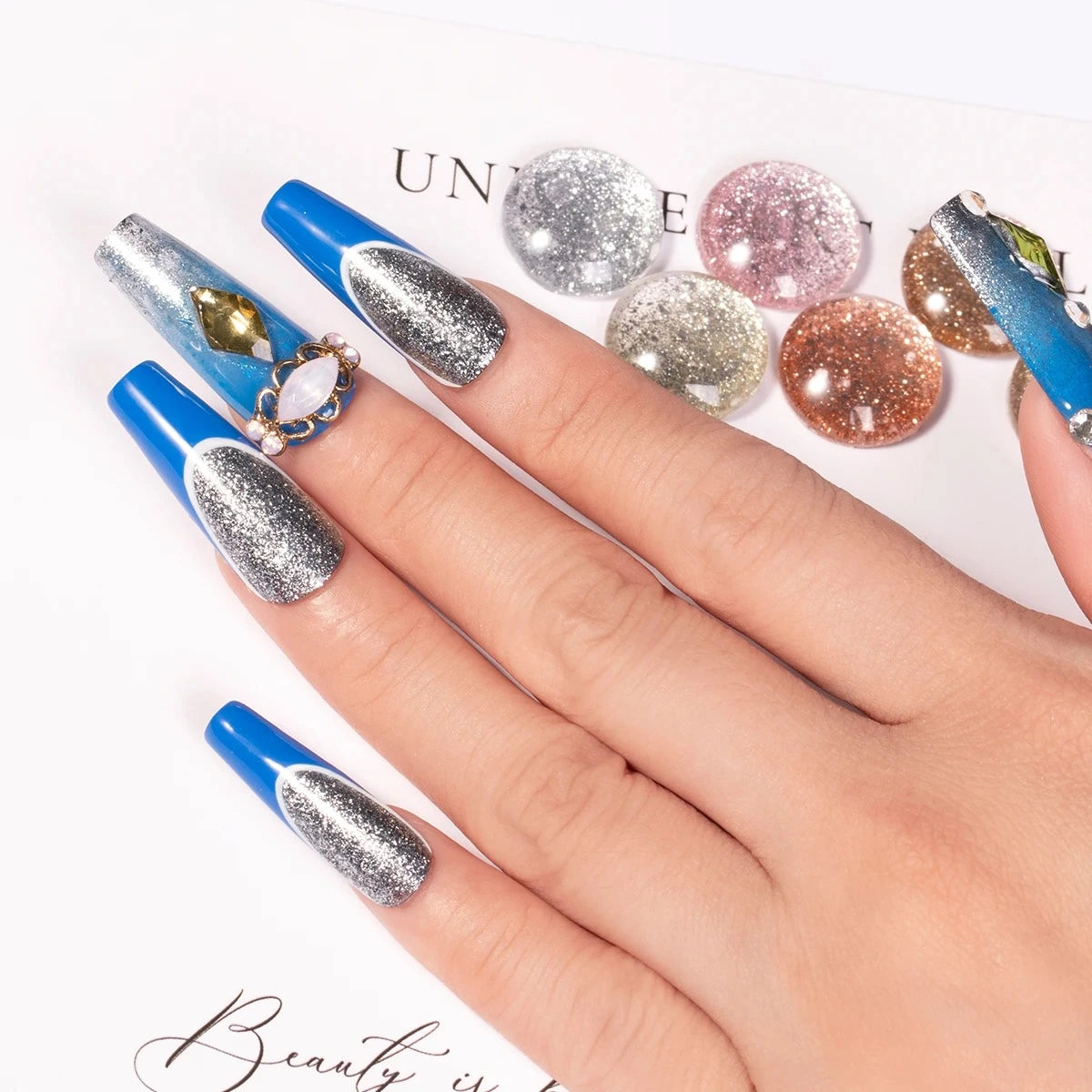 Honey Girl Platinum Shine Sett - 48 Glitter Farger - Shellac/Gelelakk