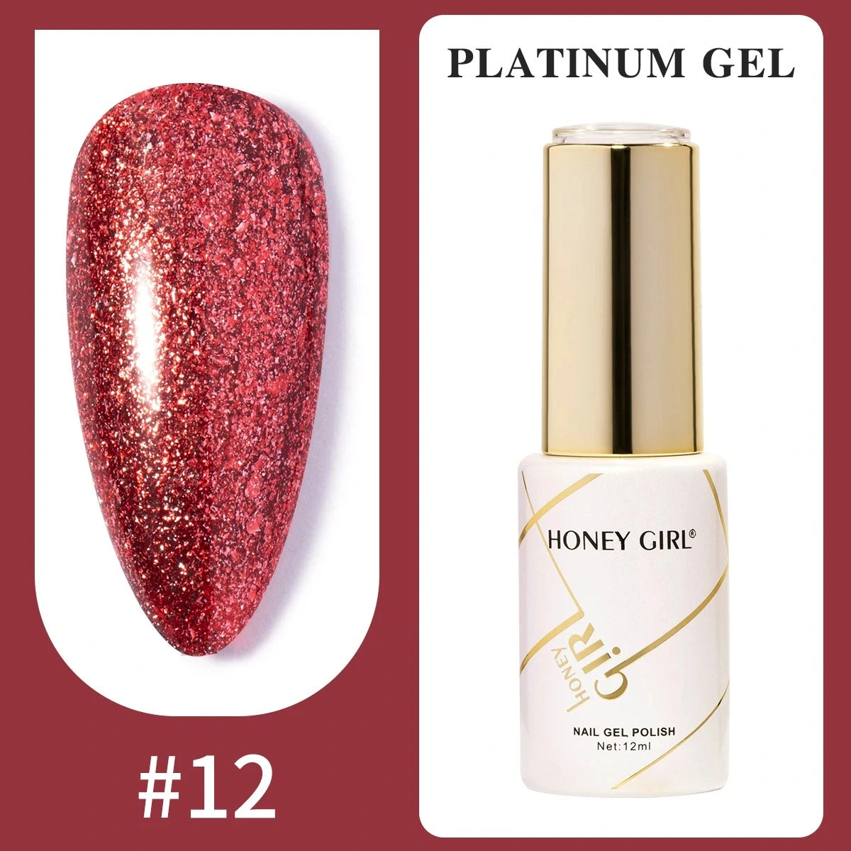 Honey Girl Platinum Shine Sett - 48 Glitter Farger - Shellac/Gelelakk