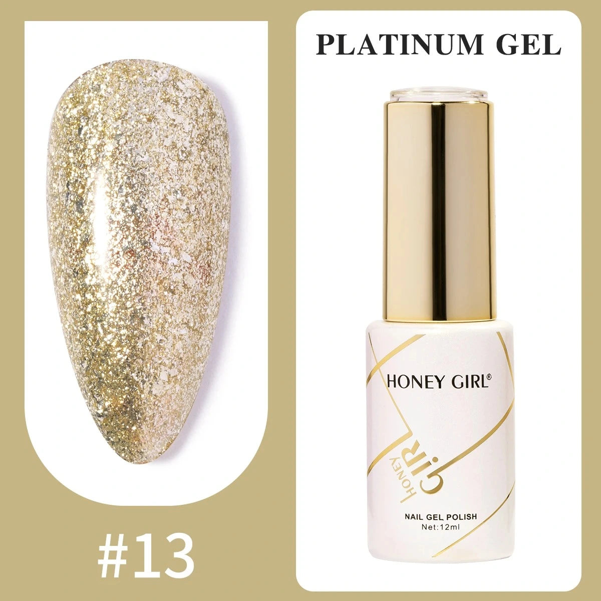 Honey Girl Platinum Shine Sett - 48 Glitter Farger - Shellac/Gelelakk