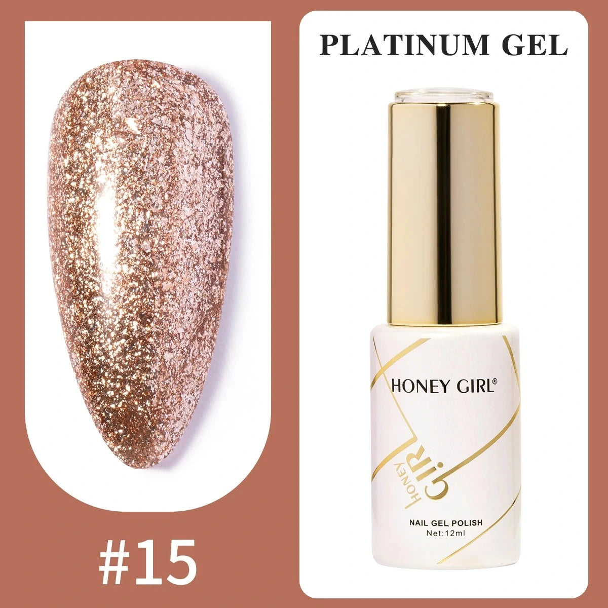 Honey Girl Platinum Shine Sett - 48 Glitter Farger - Shellac/Gelelakk