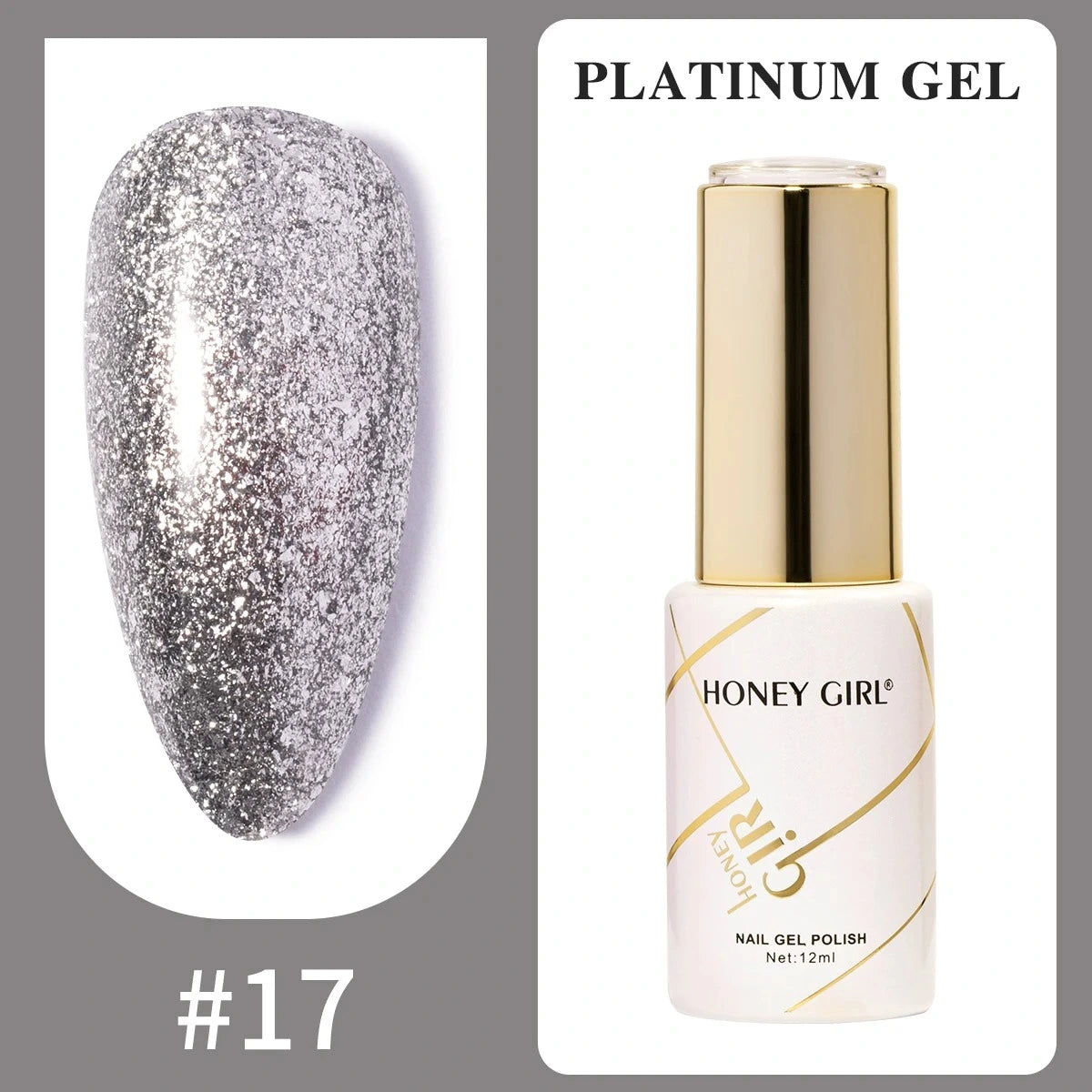 Honey Girl Platinum Shine Sett - 48 Glitter Farger - Shellac/Gelelakk