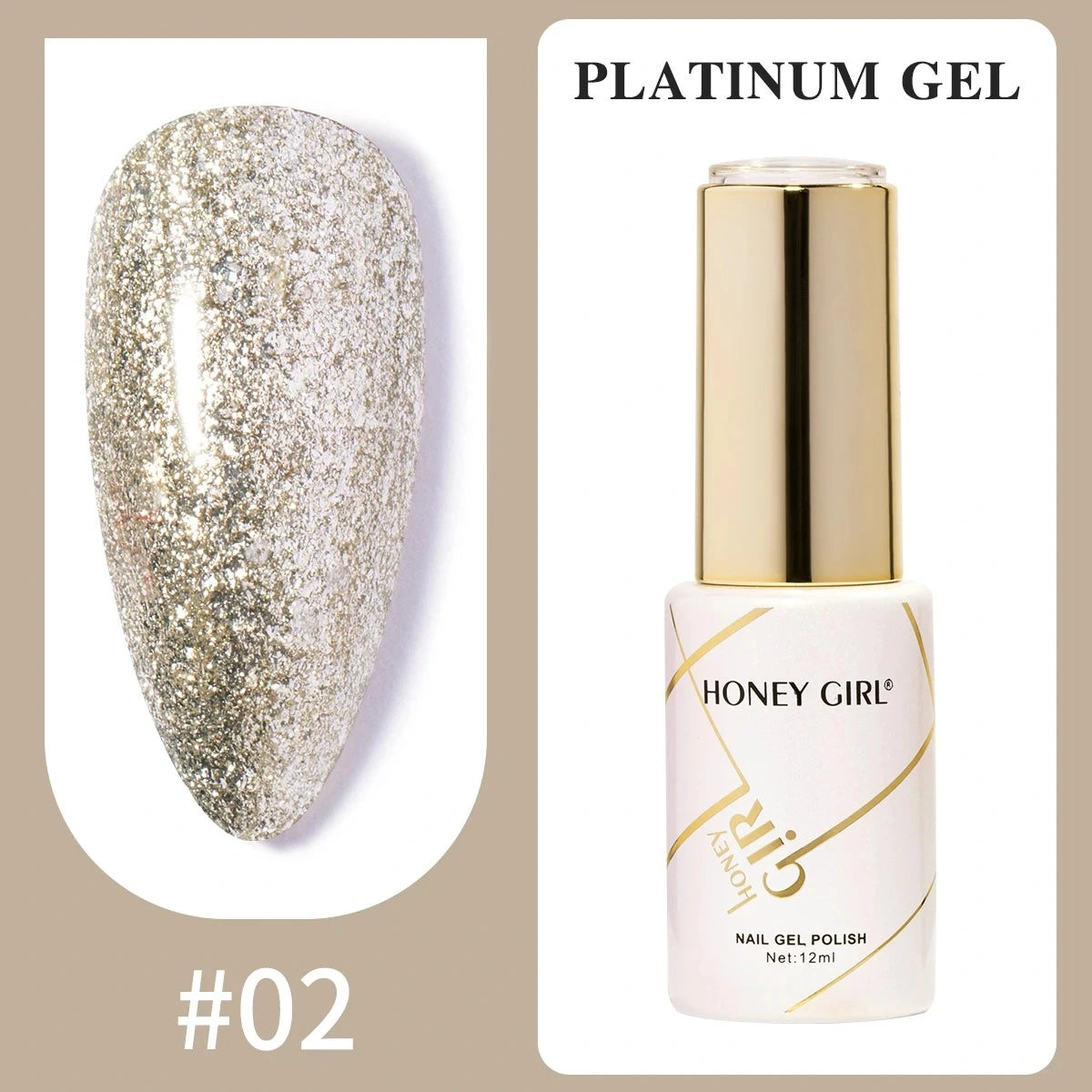 Honey Girl Platinum Shine Sett - 48 Glitter Farger - Shellac/Gelelakk