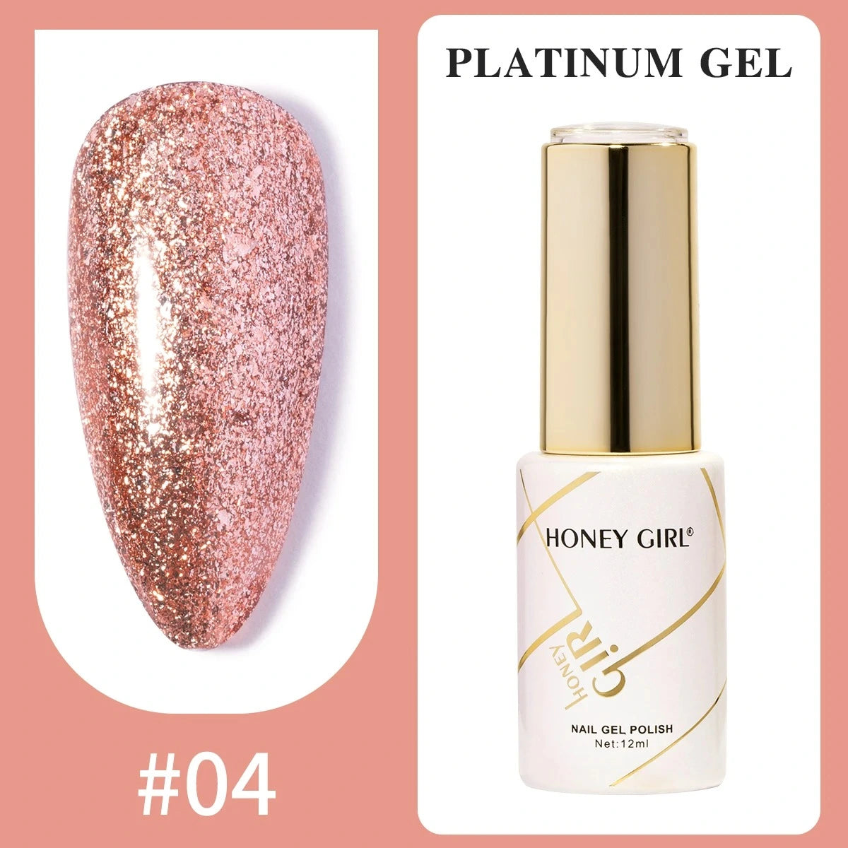 Honey Girl Platinum Shine Sett - 48 Glitter Farger - Shellac/Gelelakk