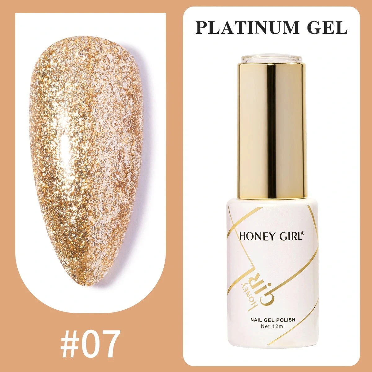 Honey Girl Platinum Shine Sett - 48 Glitter Farger - Shellac/Gelelakk
