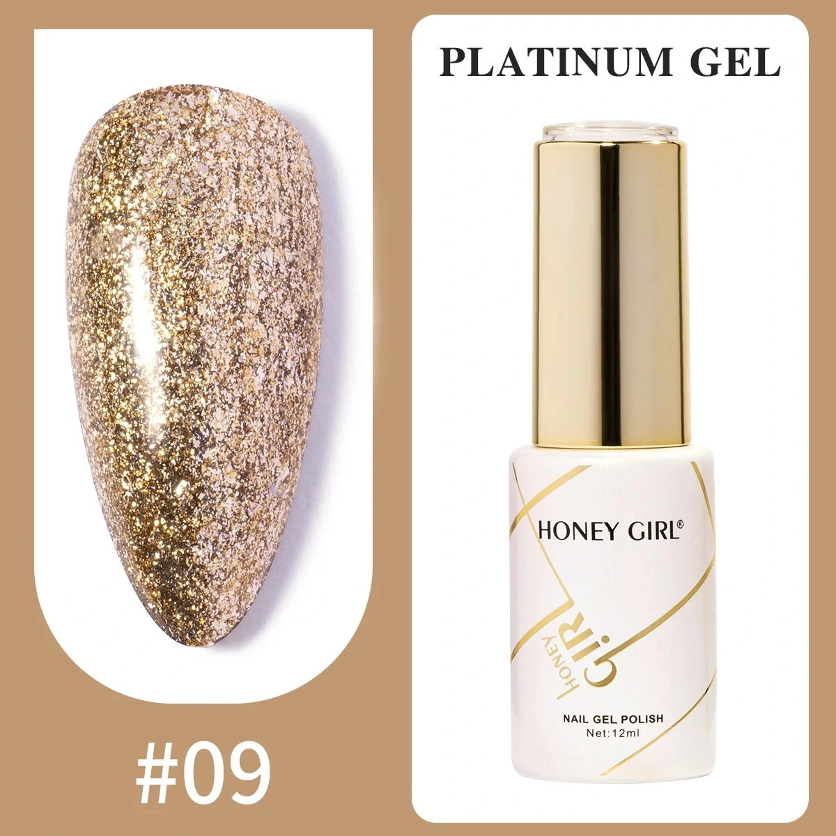 Honey Girl Platinum Shine Sett - 48 Glitter Farger - Shellac/Gelelakk