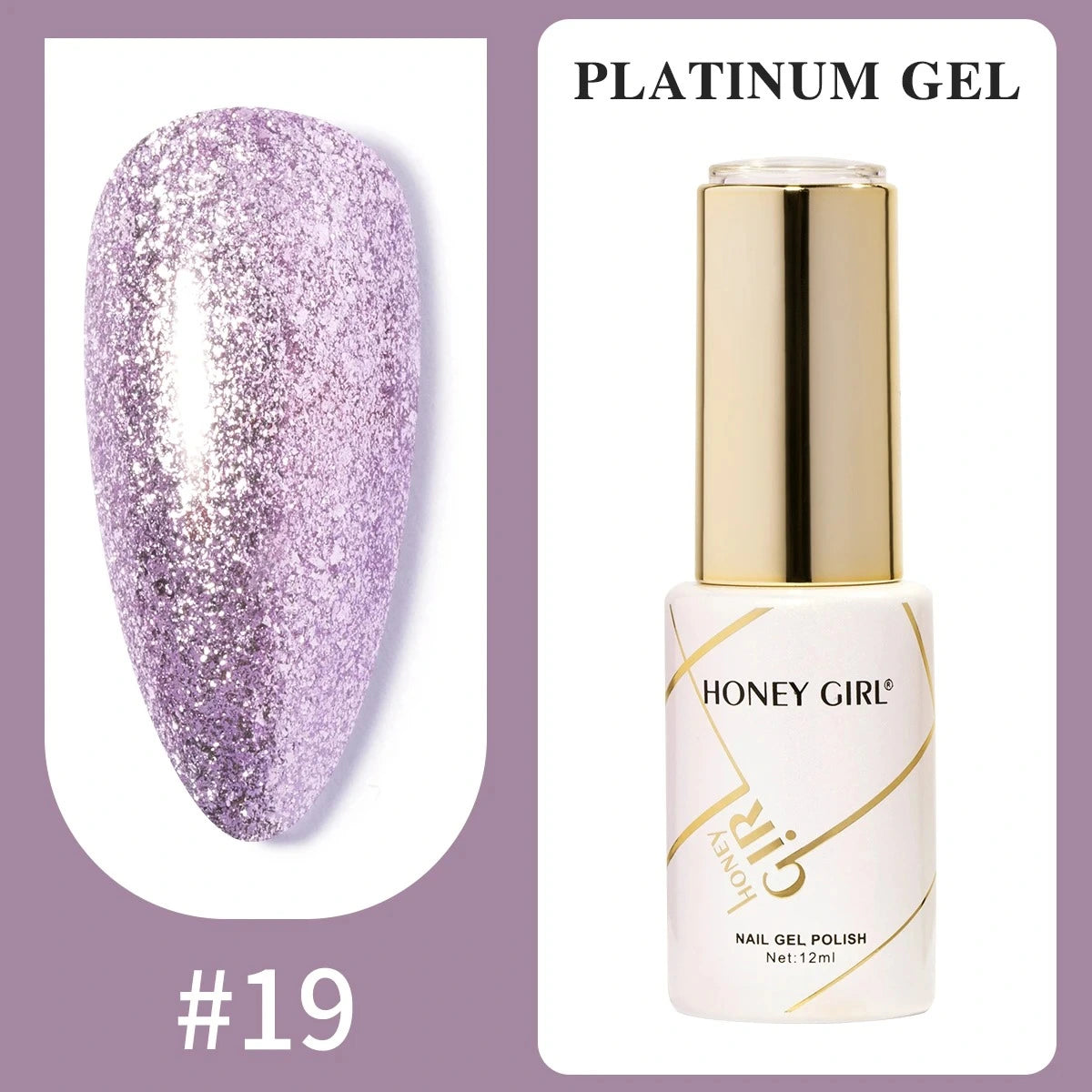 Honey Girl Platinum Shine Sett - 48 Glitter Farger - Shellac/Gelelakk