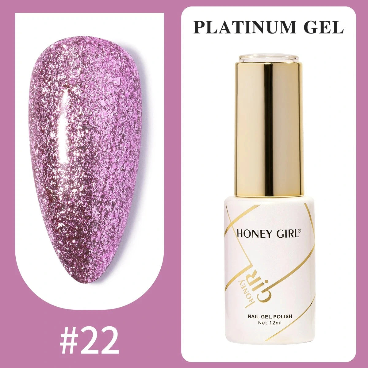 Honey Girl Platinum Shine Sett - 48 Glitter Farger - Shellac/Gelelakk