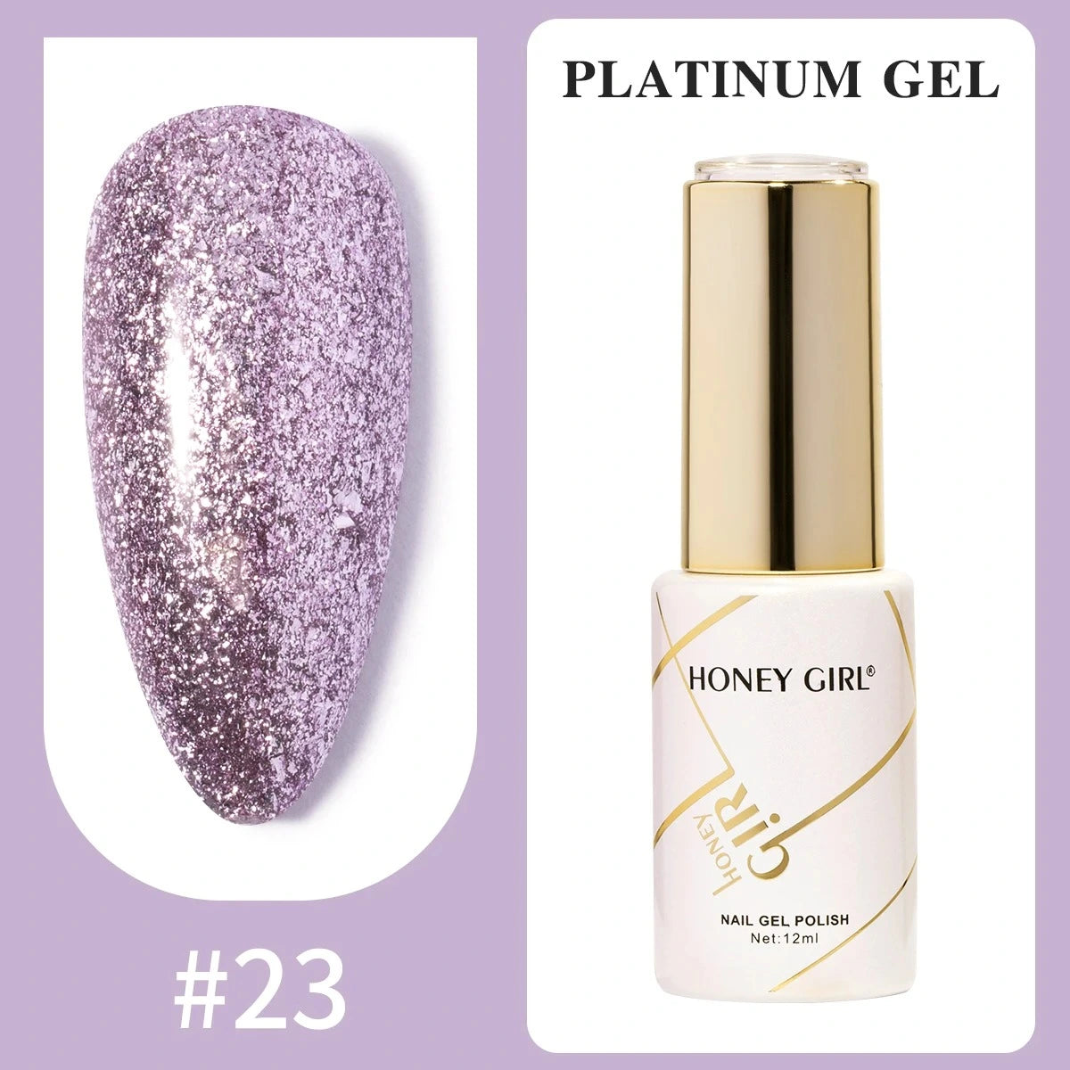 Honey Girl Platinum Shine Sett - 48 Glitter Farger - Shellac/Gelelakk