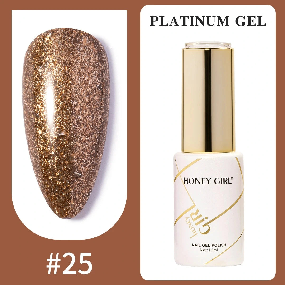 Honey Girl Platinum Shine Sett - 48 Glitter Farger - Shellac/Gelelakk