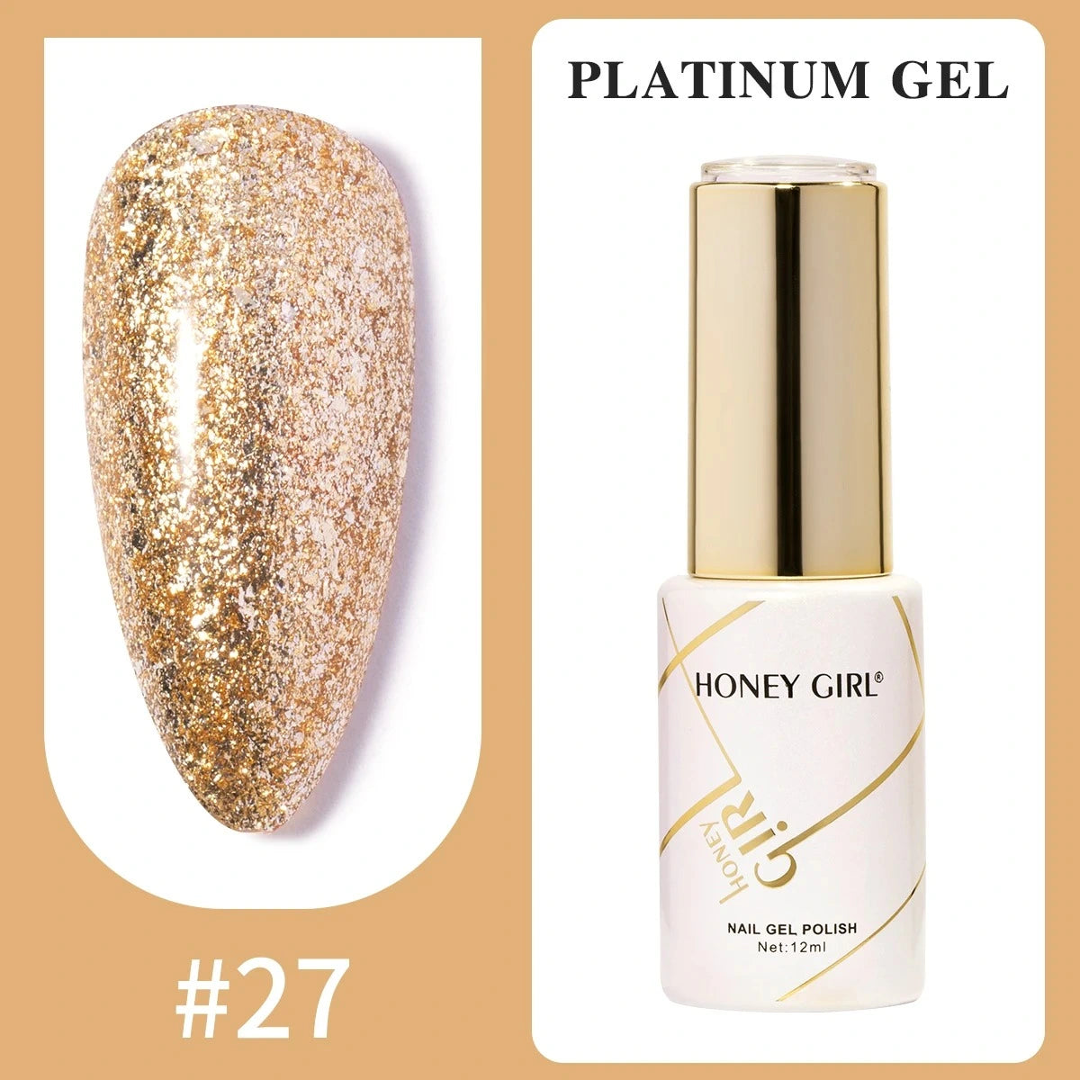 Honey Girl Platinum Shine Sett - 48 Glitter Farger - Shellac/Gelelakk