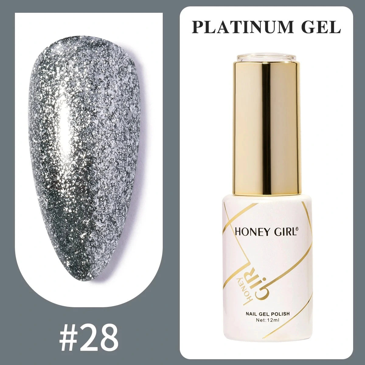 Honey Girl Platinum Shine Sett - 48 Glitter Farger - Shellac/Gelelakk