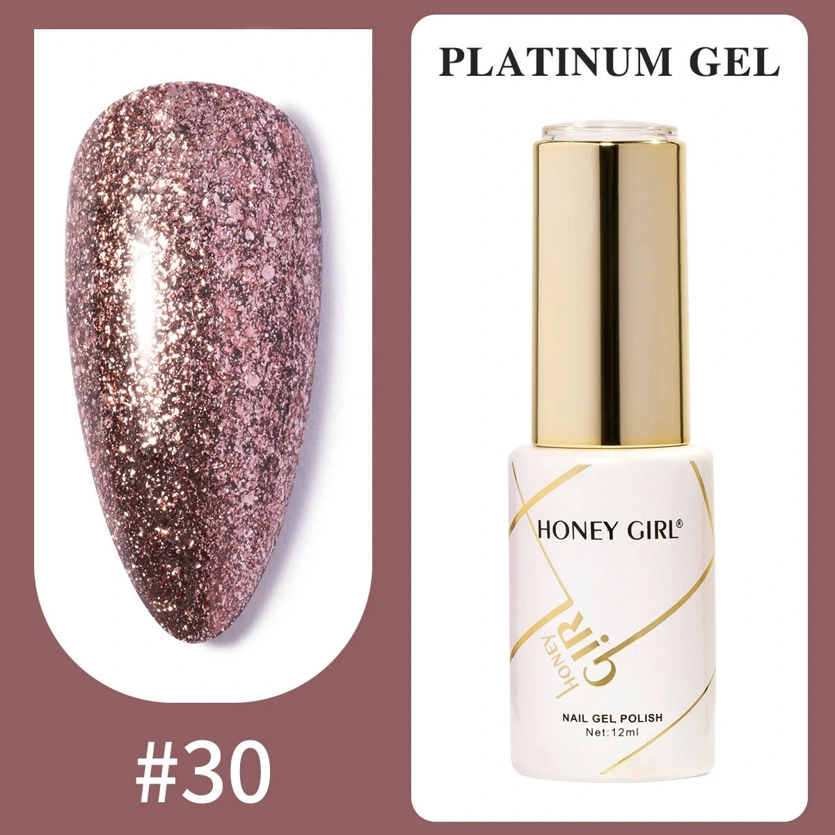Honey Girl Platinum Shine Sett - 48 Glitter Farger - Shellac/Gelelakk