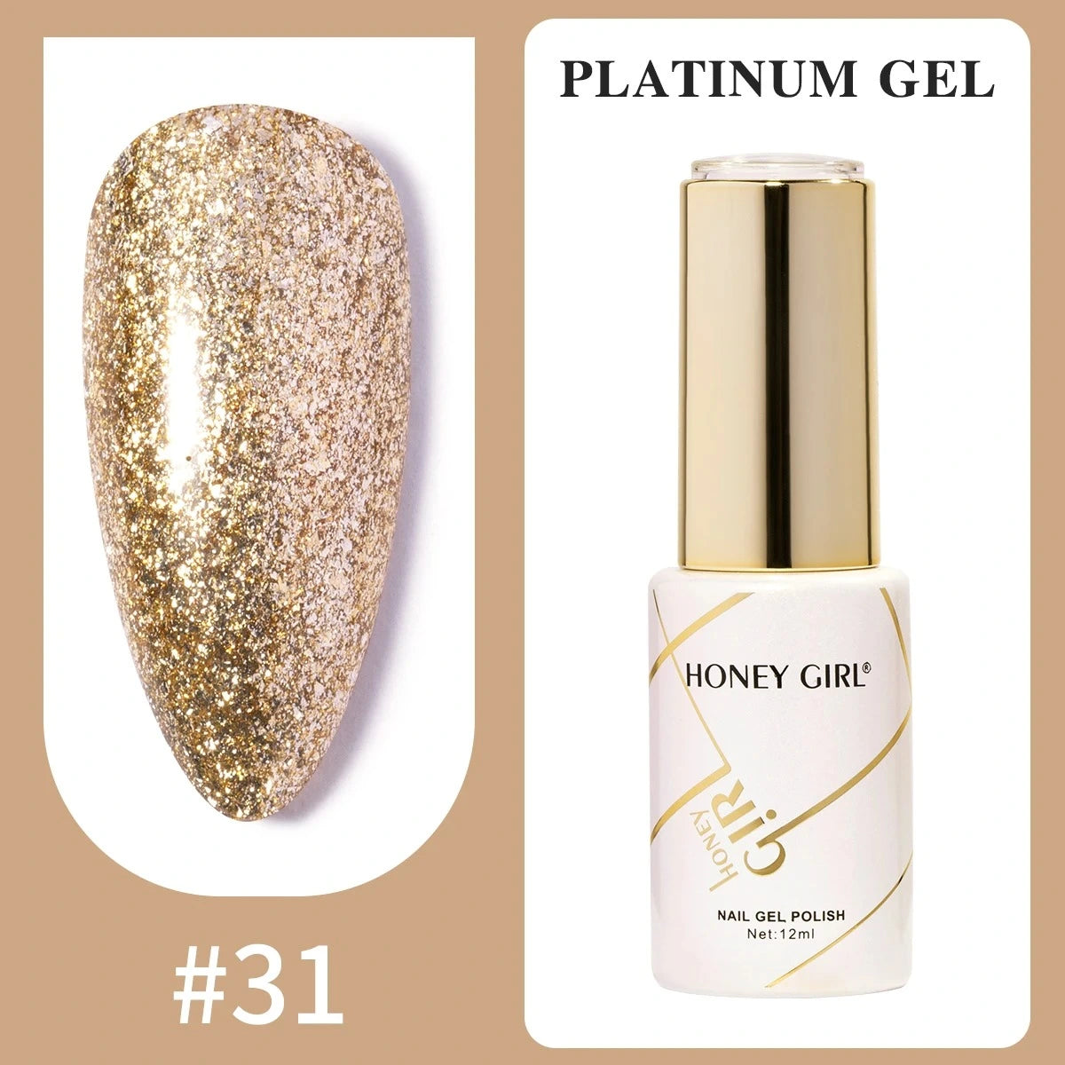 Honey Girl Platinum Shine Sett - 48 Glitter Farger - Shellac/Gelelakk