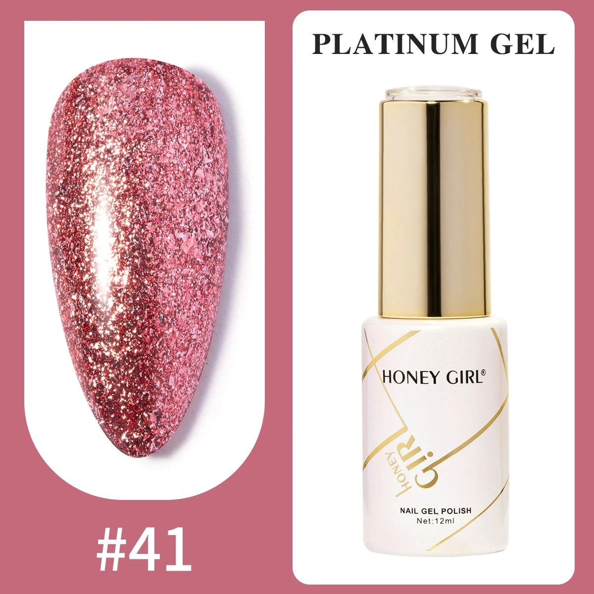 Honey Girl Platinum Shine Sett - 48 Glitter Farger - Shellac/Gelelakk