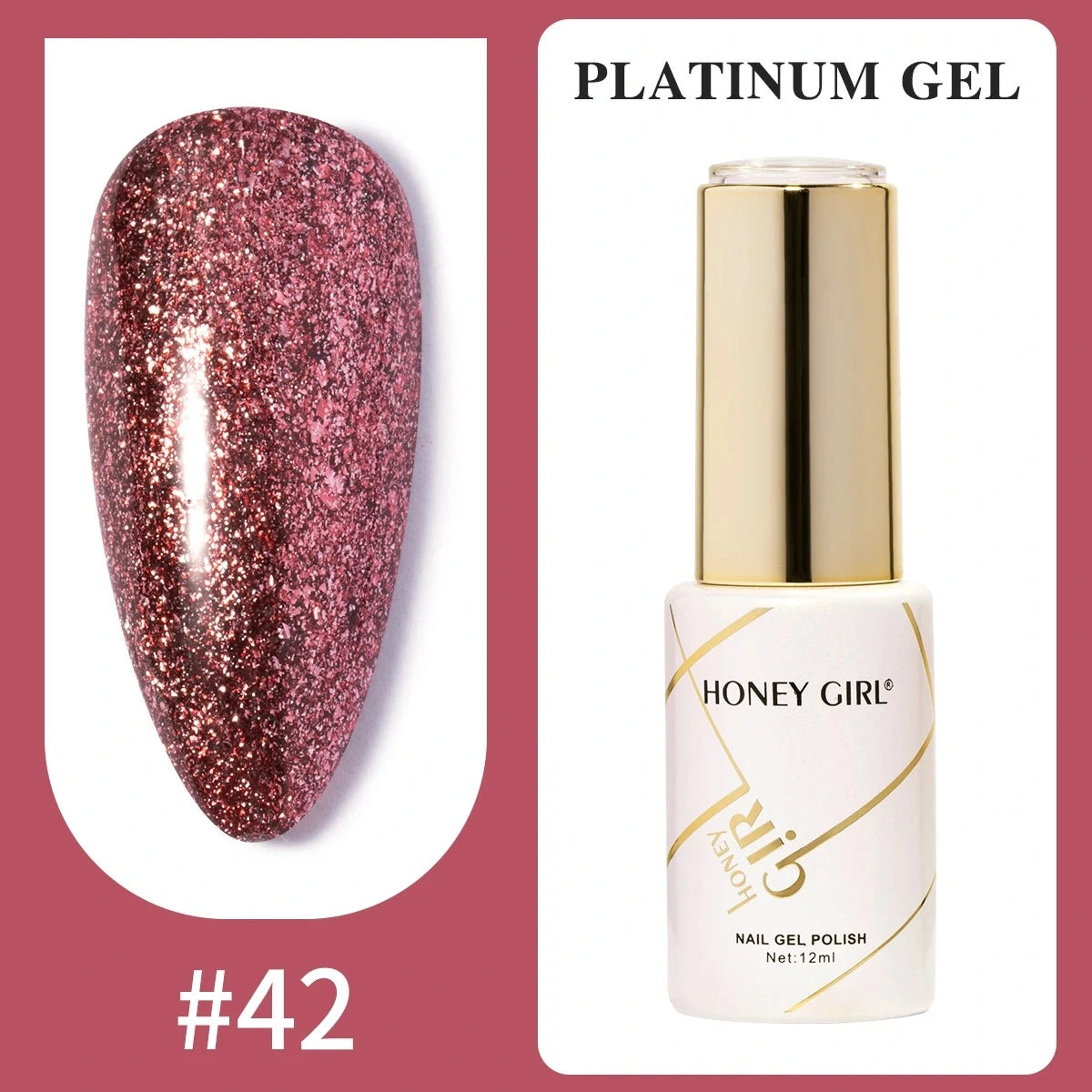 Honey Girl Platinum Shine Sett - 48 Glitter Farger - Shellac/Gelelakk