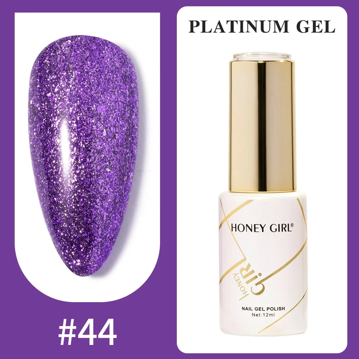 Honey Girl Platinum Shine Sett - 48 Glitter Farger - Shellac/Gelelakk