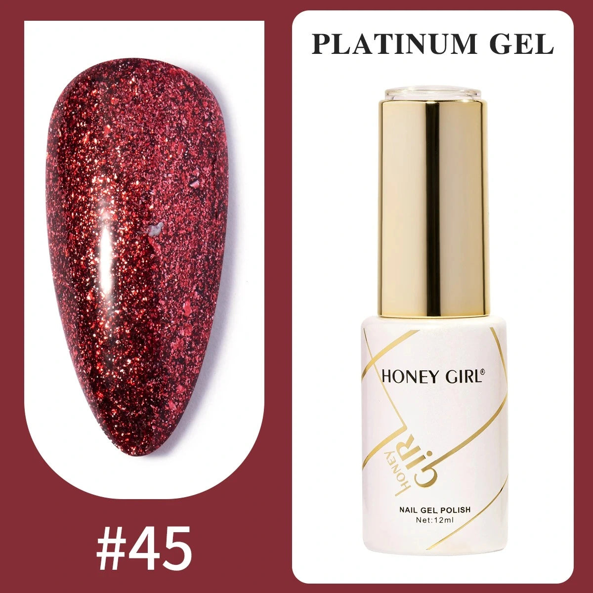 Honey Girl Platinum Shine Sett - 48 Glitter Farger - Shellac/Gelelakk
