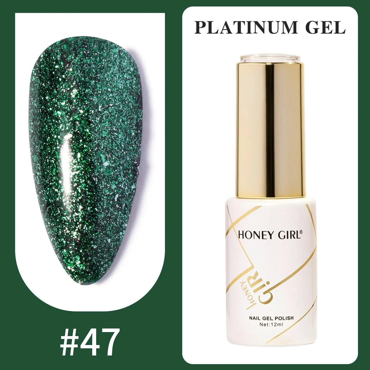 Honey Girl Platinum Shine Sett - 48 Glitter Farger - Shellac/Gelelakk