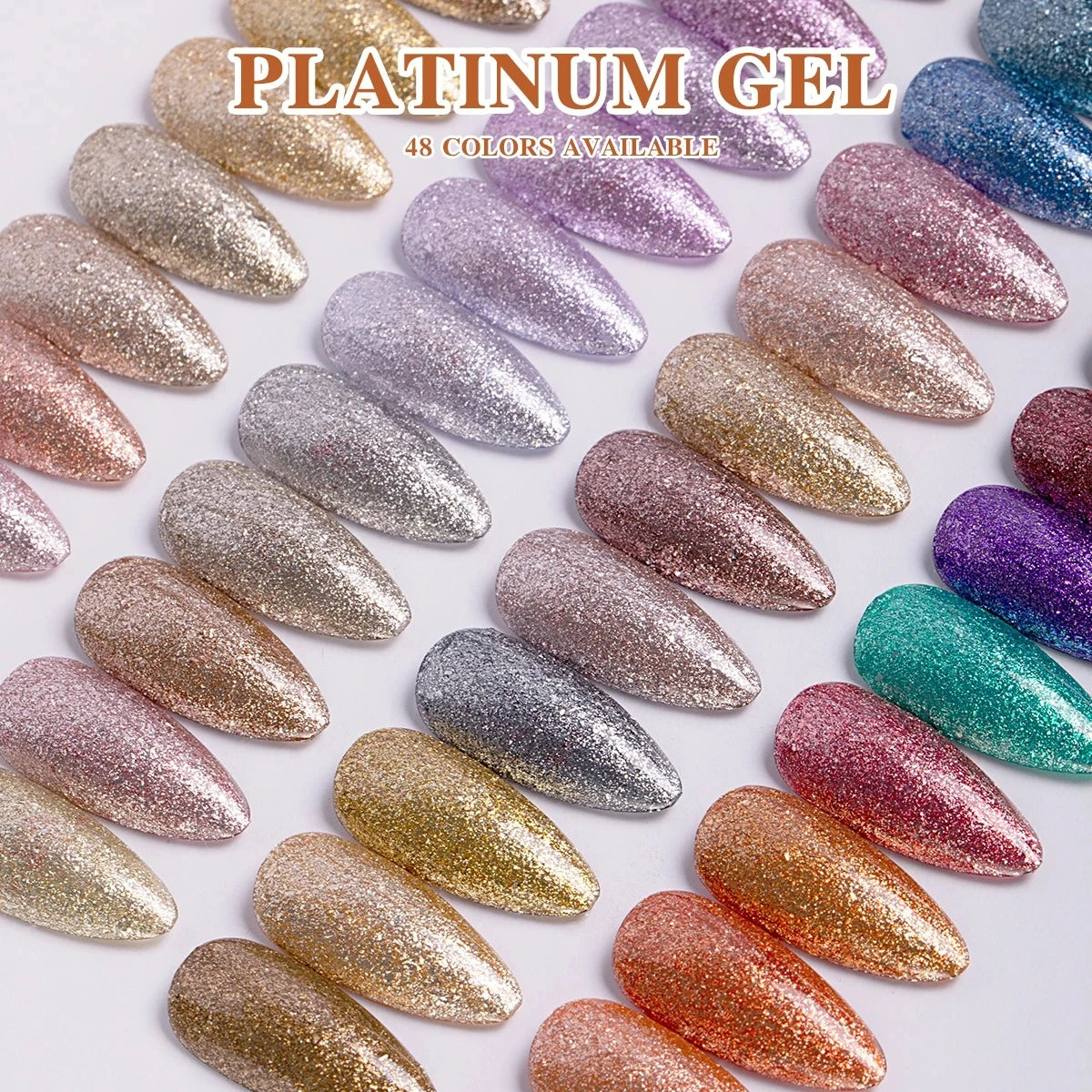 Honey Girl Platinum Shine Sett - 48 Glitter Farger - Shellac/Gelelakk