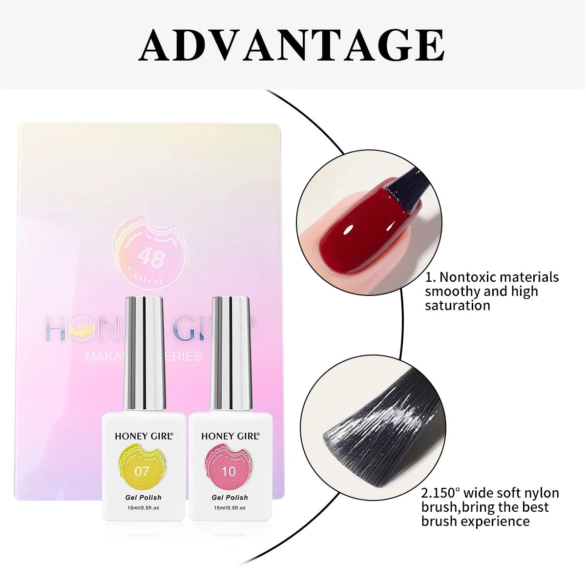 Honey Girl Summer Macaron Sett - 48 Lyse farger - Shellac/Gelelakk