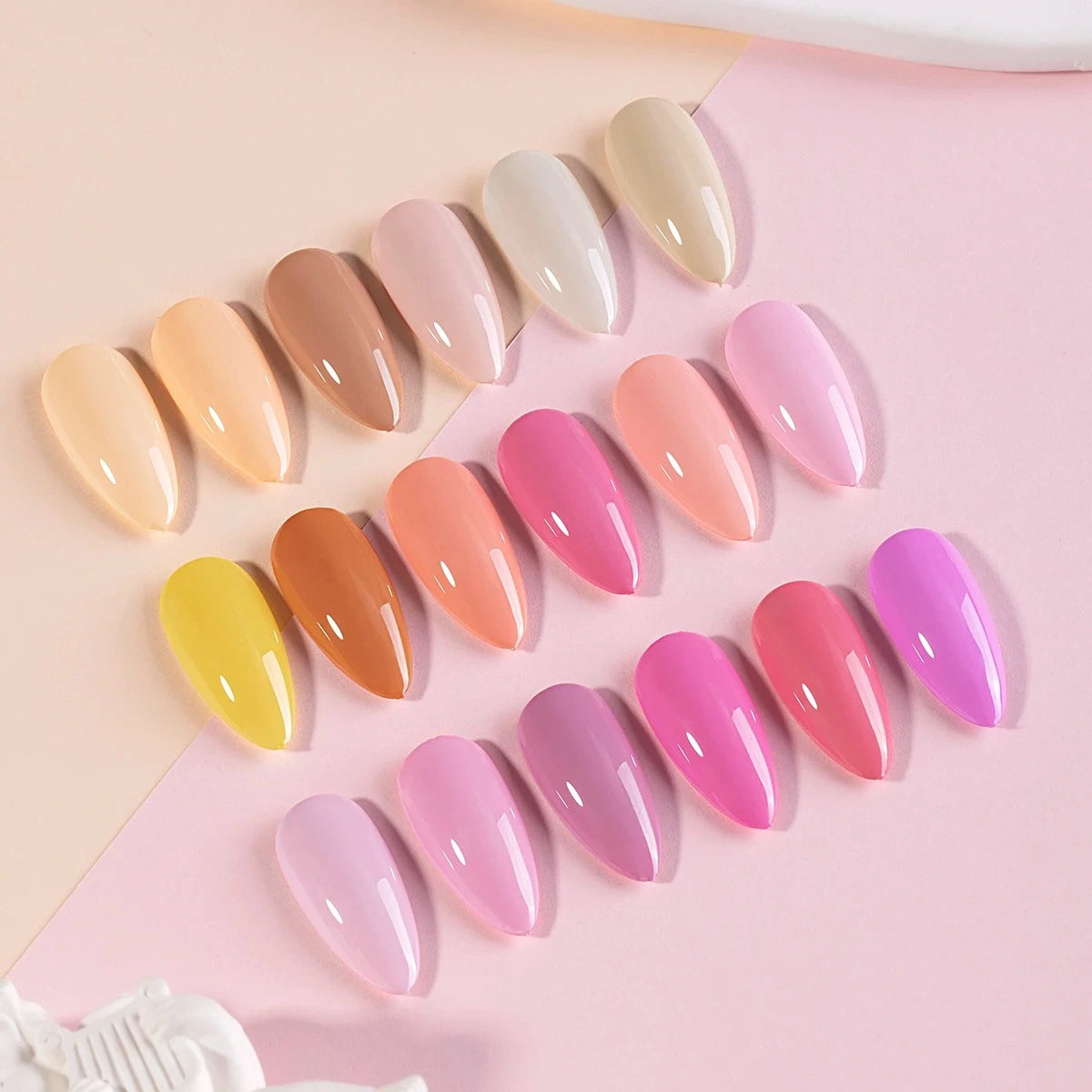 Honey Girl Summer Macaron Sett - 48 Lyse farger - Shellac/Gelelakk