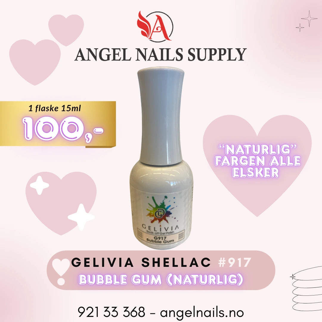 Gelivia Shellac #917 – Bubble Gum (Naturlig)