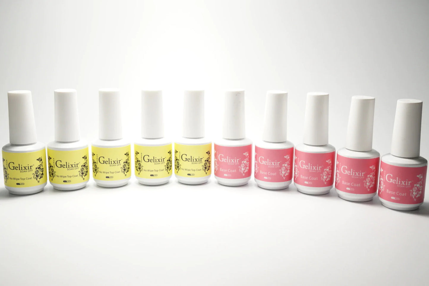 Gelixir - No Wipe Top Coat & Base Coat Combo (10 Flasker)