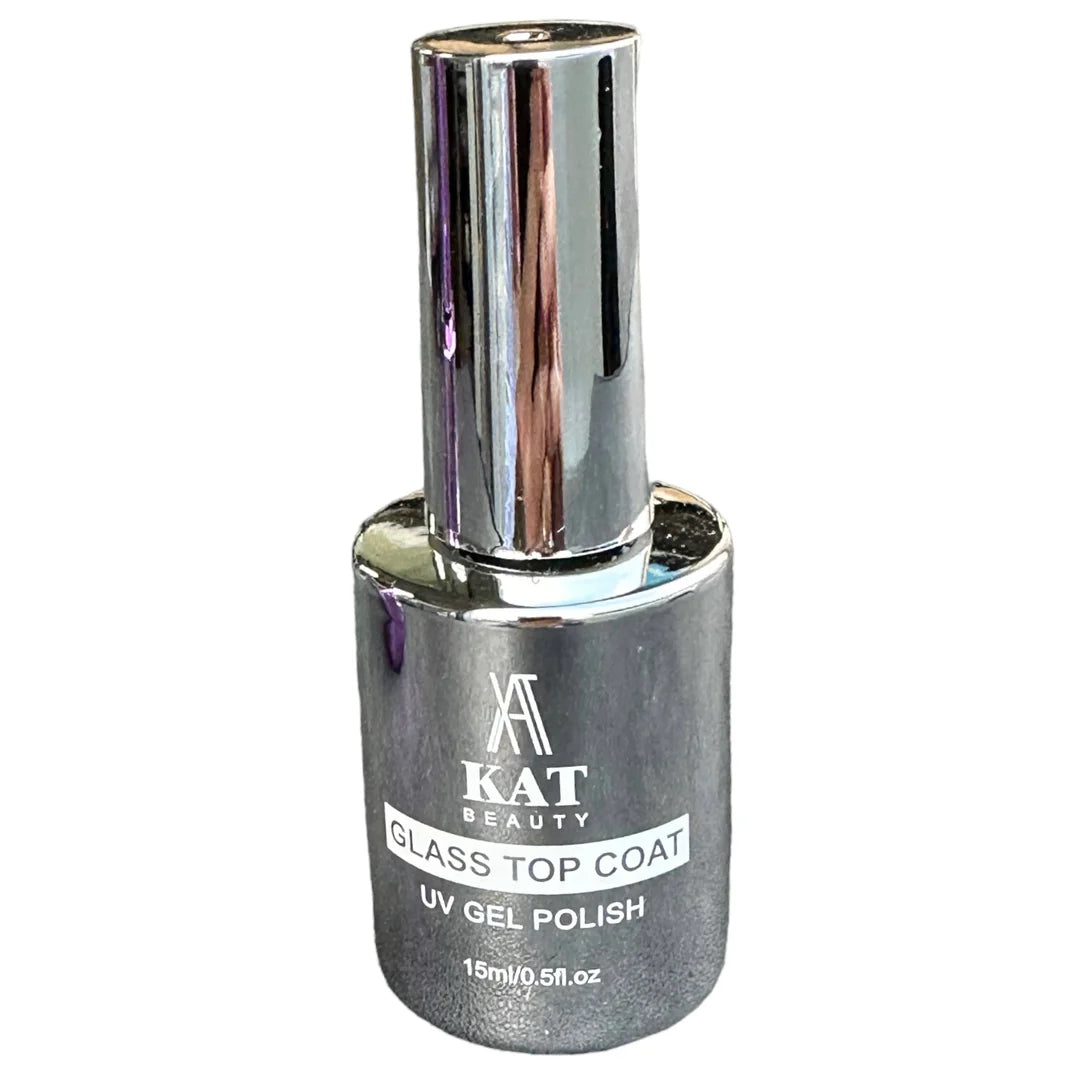 Kat Beauty Gel Glass Top Coat - No Wipe - 15ml