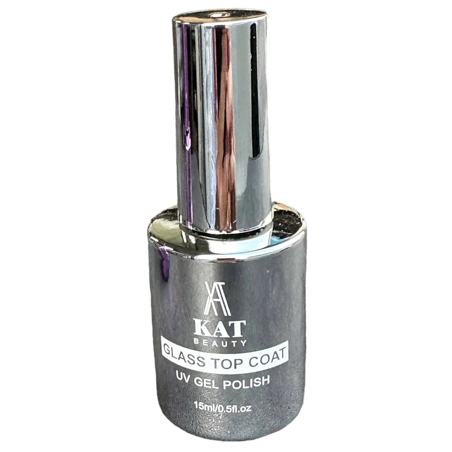 Glass Top Coat Gel - No Wipe - 15ml - Glossy finish