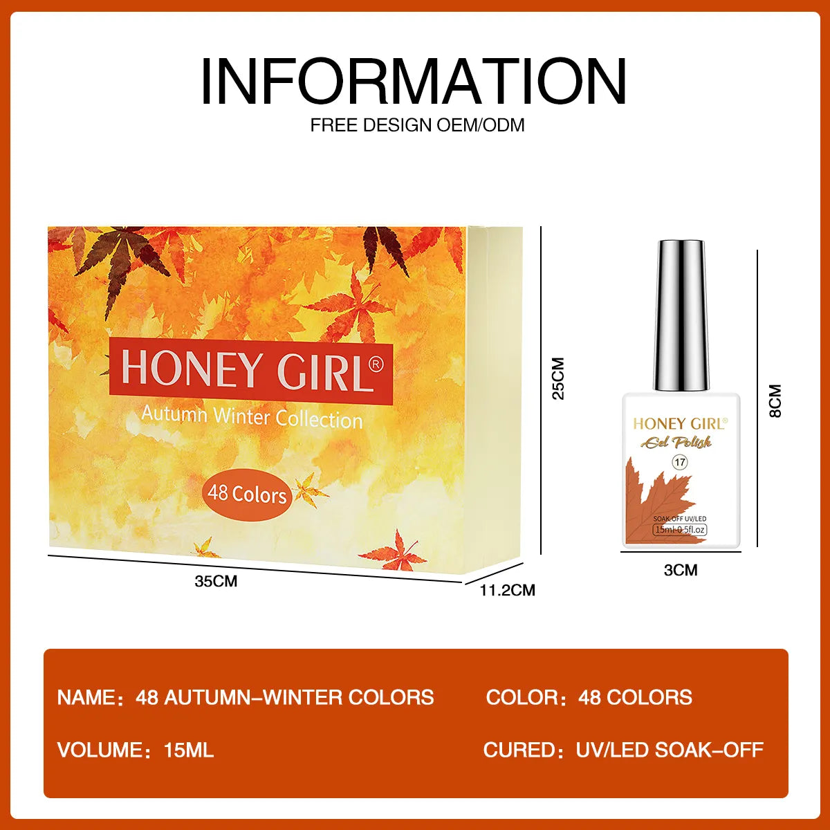 Honey Girl Autumn Winter Collection Set 48 Høstfarger - Shellac/Gelelakk