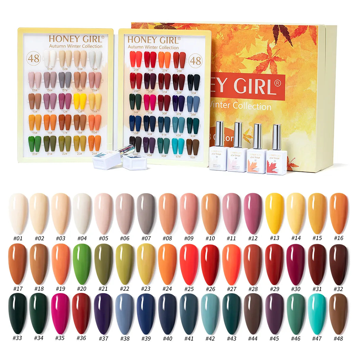 Honey Girl Autumn Winter Collection Set 48 Høstfarger - Shellac/Gelelakk