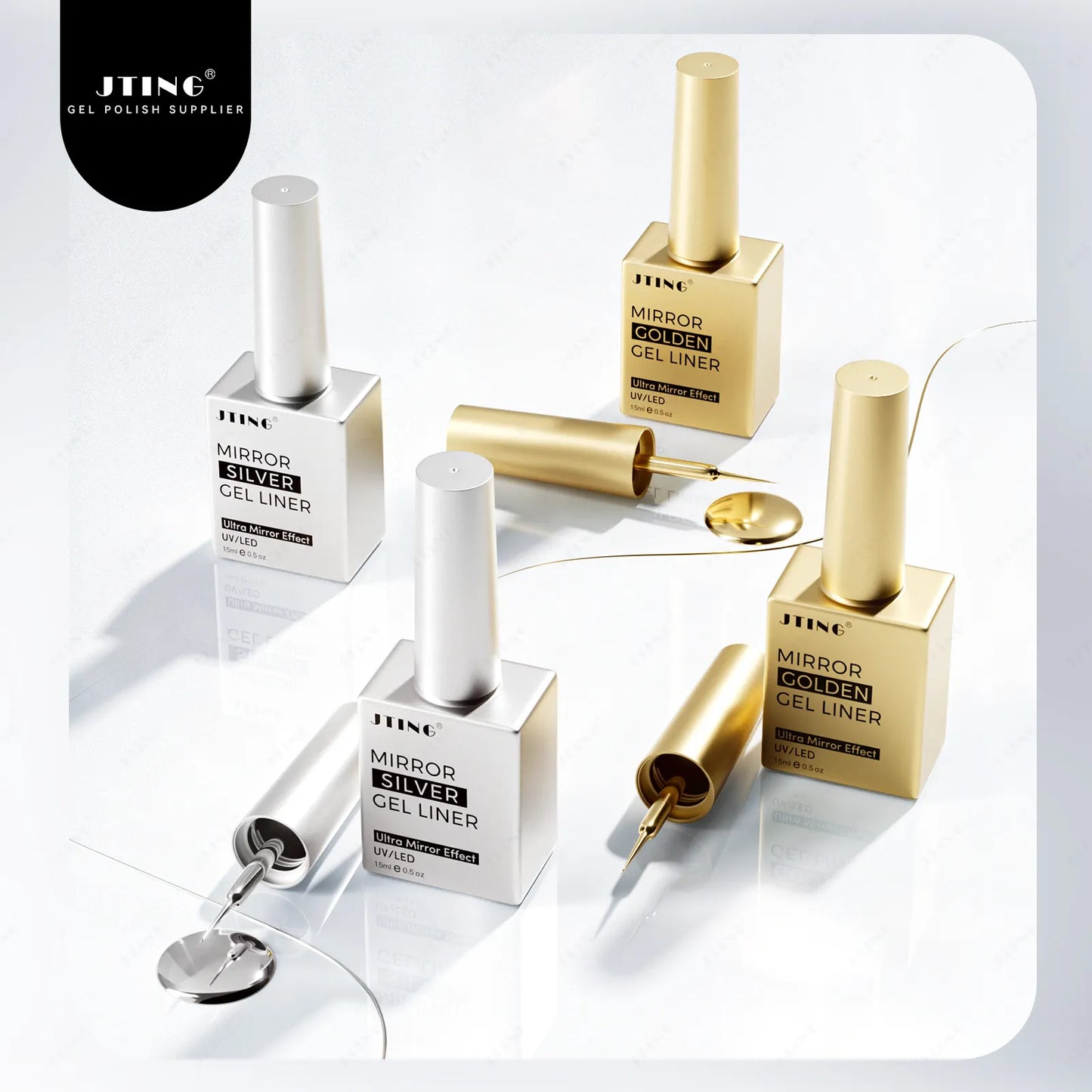 Jting Mirror Liner Gel – Gull & Sølv - 15ml