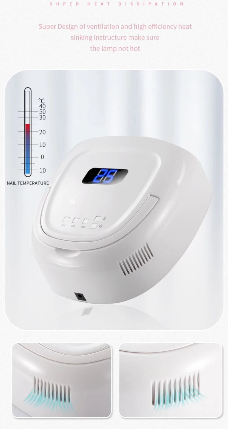 Negledesign Lampe - UV/LED Trådløs - Hvit - S20 - 60W