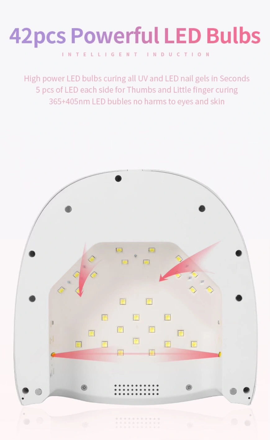 Negledesign Lampe - UV/LED Trådløs - Hvit - S20 - 60W