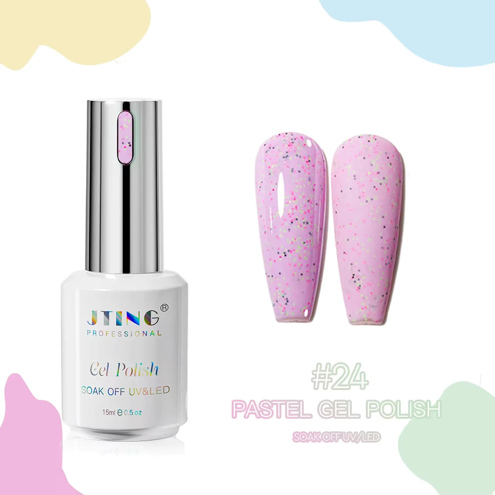 Shellac/Gel lakk - "Pastel" 24 Farger - Gel Polish kit