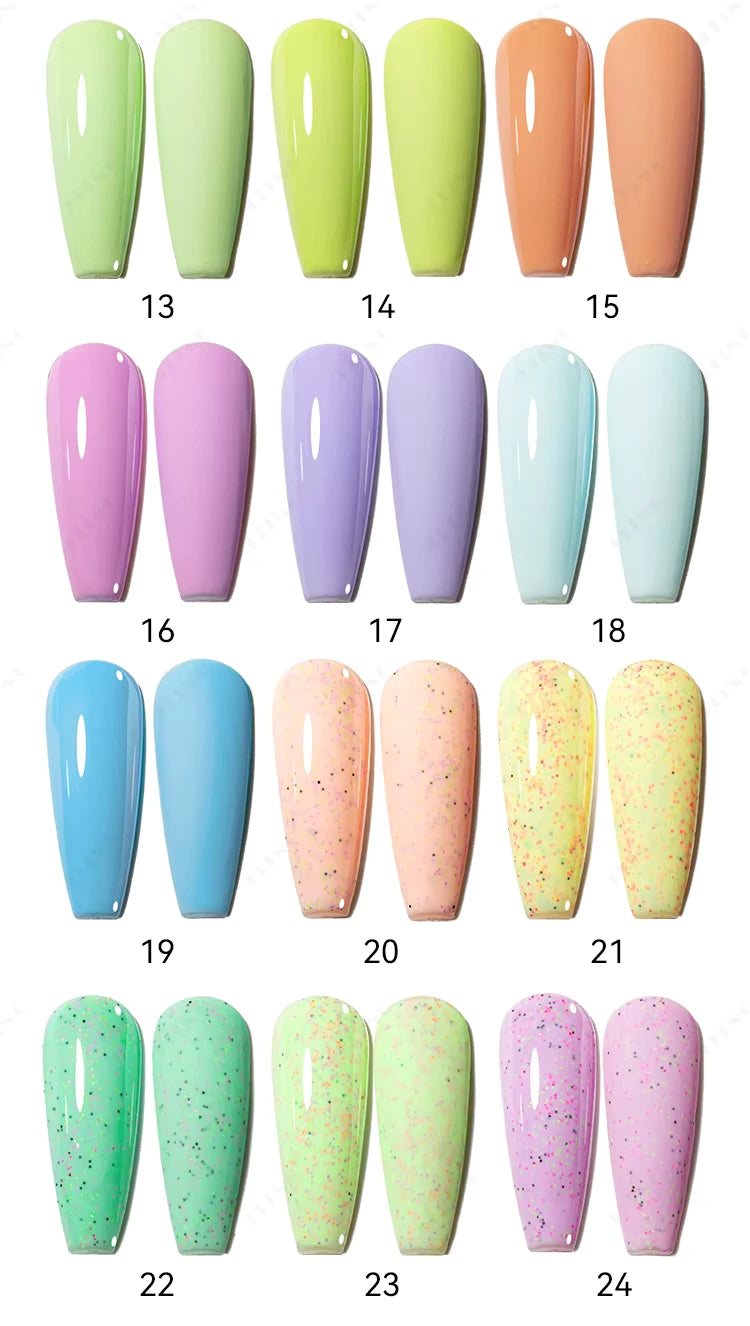 Shellac/Gel lakk - "Pastel" 24 Farger - Gel Polish kit