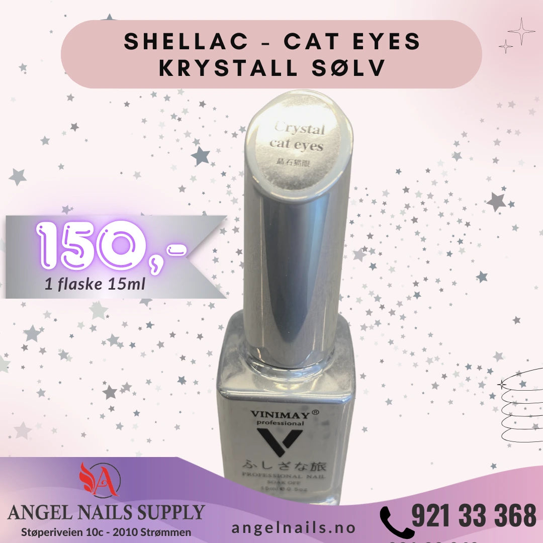 Shellac – Cat Eyes Krystall Sølv – 15ml
