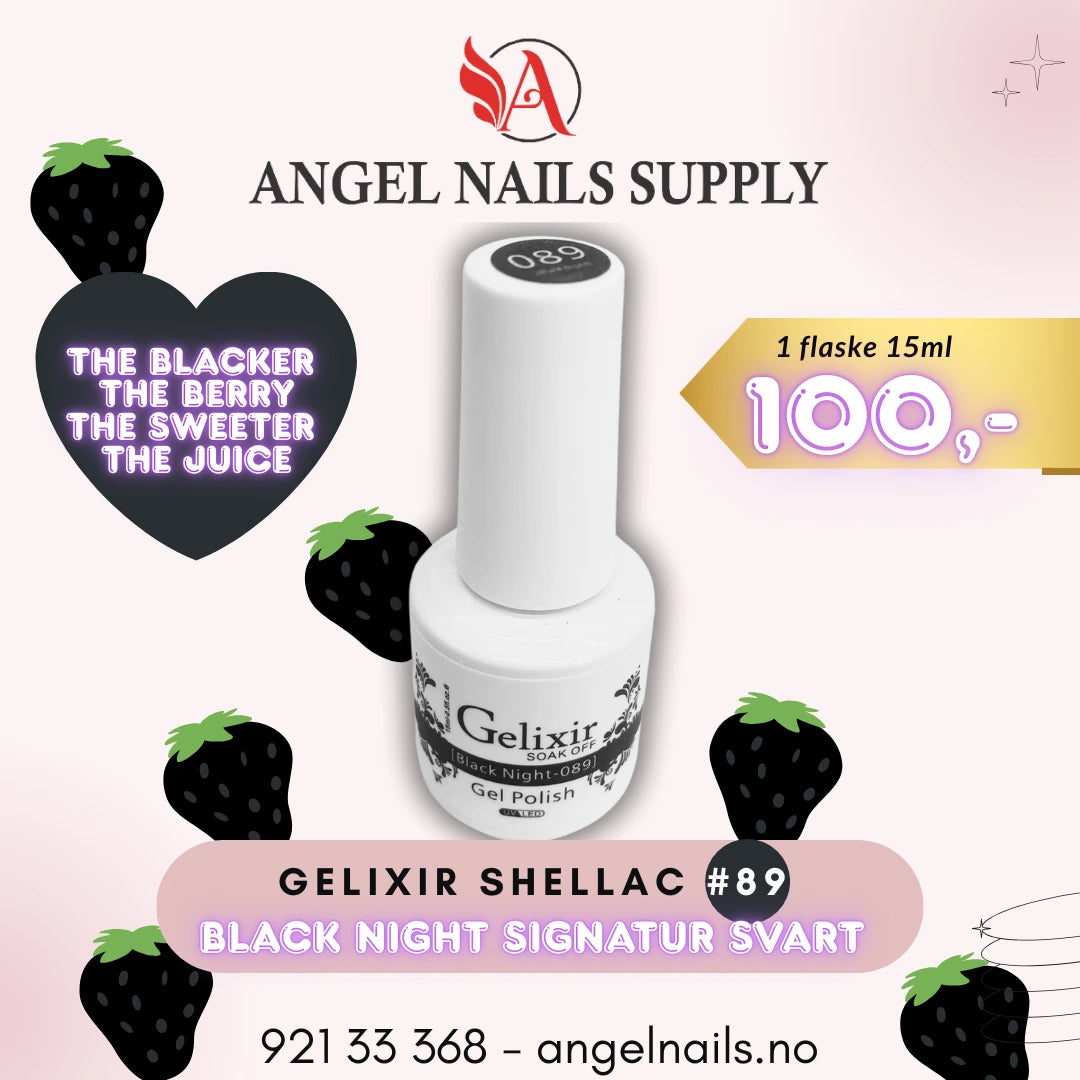 Gelixir Shellac #89 – Black Night