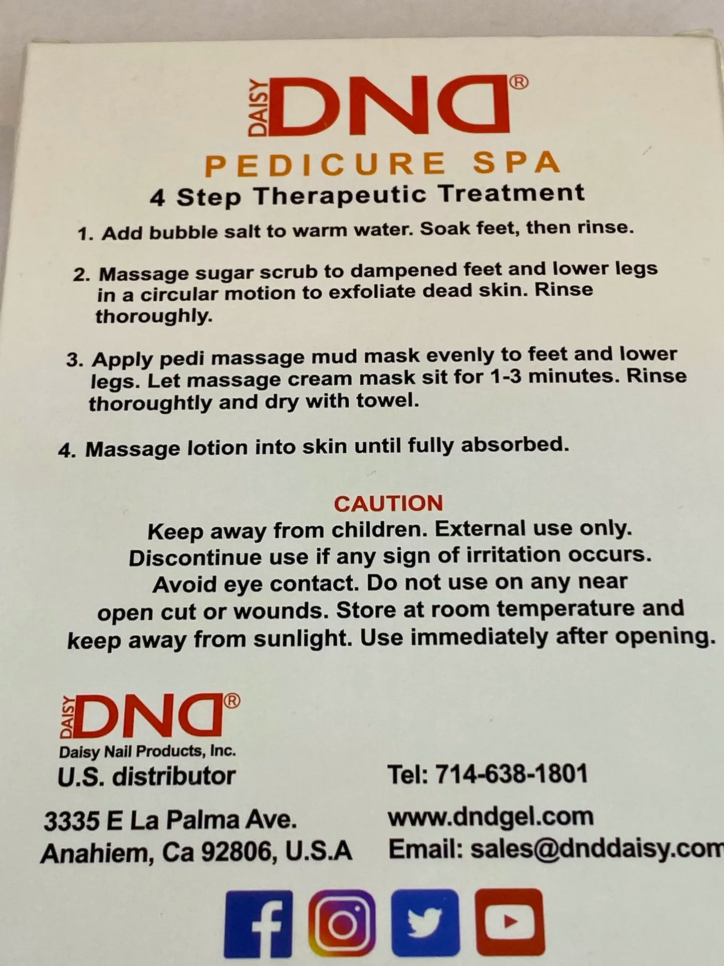Deluxe Pedikyr Spa Behandling - 4 Trinn - Ananas og mynte - DND