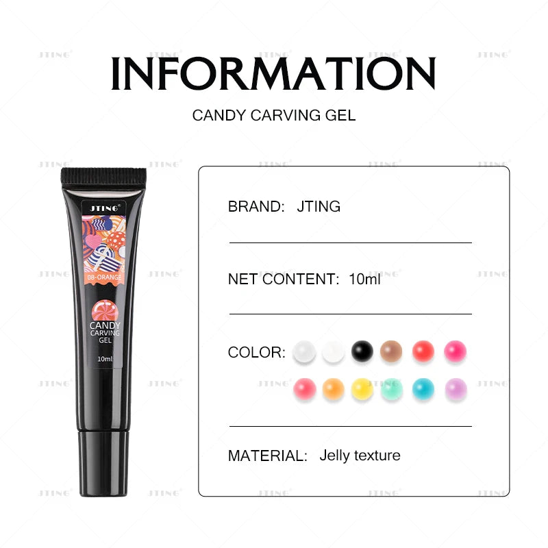Candy 3D modellering soft gel - 12 farger