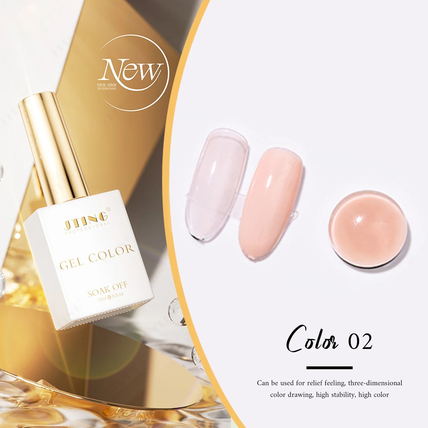 Nude Pink Top Coat - 4 farger